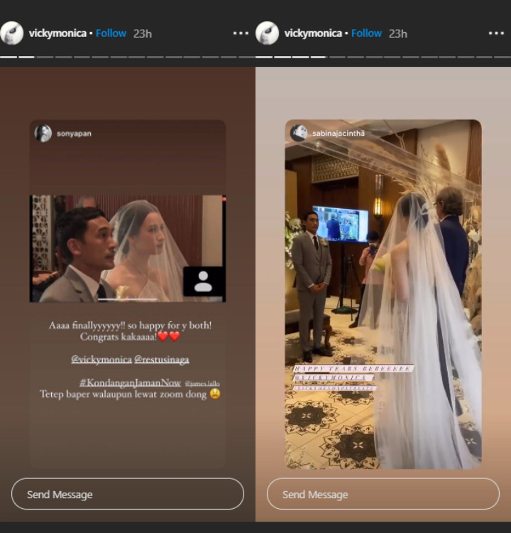 Restu Sinaga dan Vicky Monica Diam-Diam Menikah
