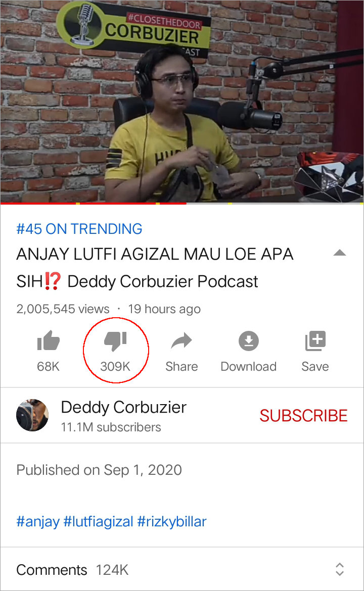Podcast Deddy Corbuzier Kebanjiran Dislike Usai Bahas Soal \'Anjay\', Netter Salahkan Lutfi Agizal