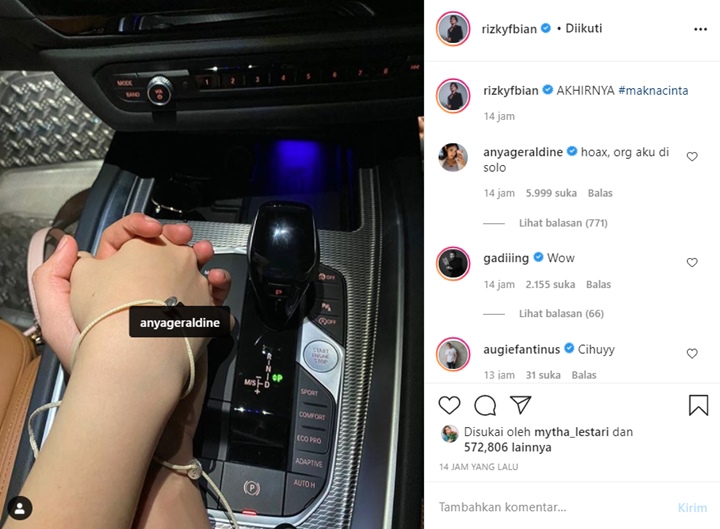 Rizky Febian Bikin Geger Ngode Jadian, Anya Geraldine Malah Bilang Hoax