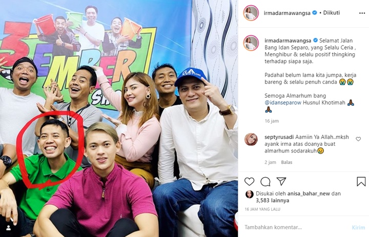 Irma Darmawangsa Sempat Kerja Bareng Almarhum Idan Separo, Ungkap Kesan Mendalam
