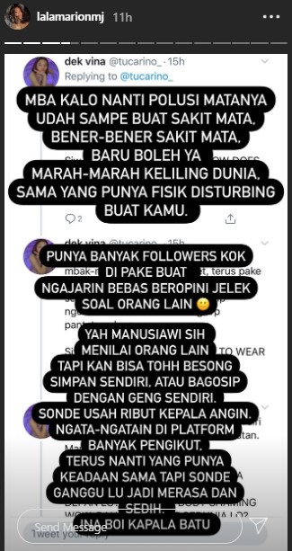 Marion Jola Balas Menohok Cuitan Revina VT Soal Polusi Visual