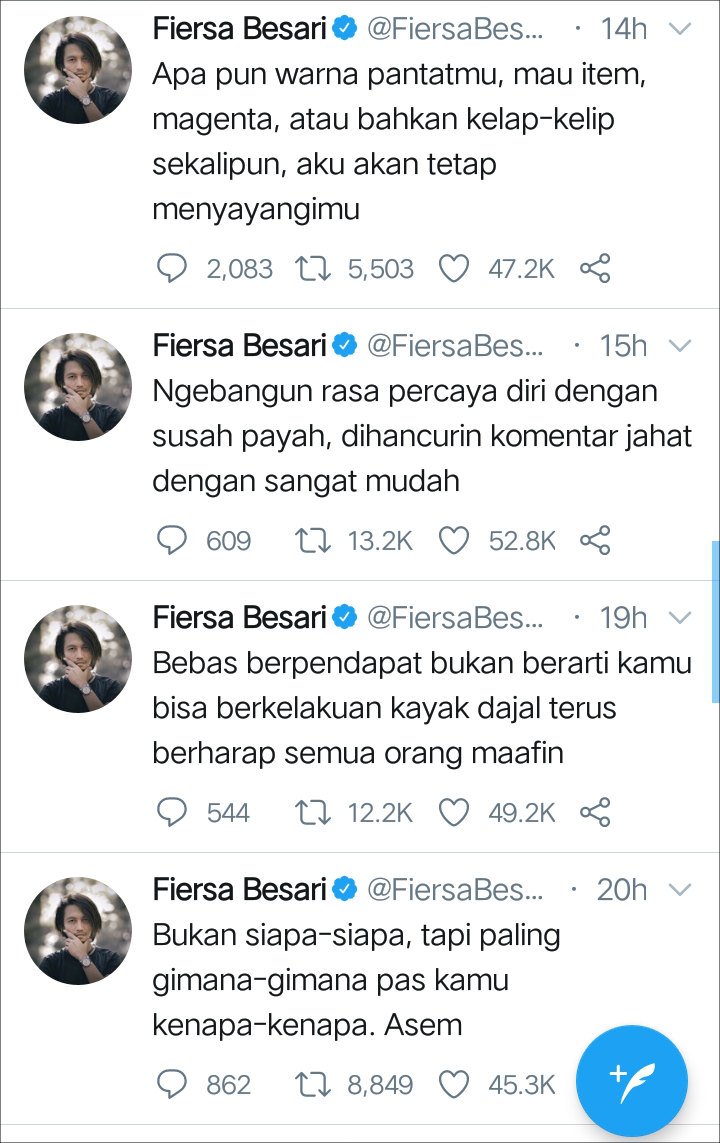 Komentar Menohok Fiersa Besari Soal Cuitan Revina VT, Sindir Perilaku Mirip Dajjal