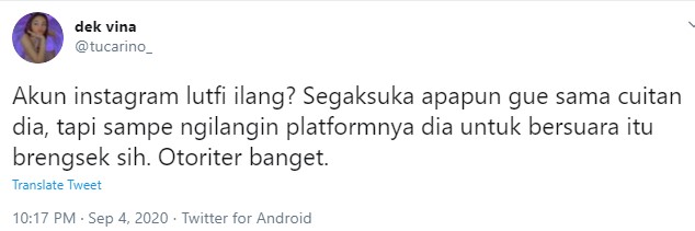 Revina VT Tanggapi Soal IG Lutfi Agizal Menghilang, Khawatir Bakal Senasib?