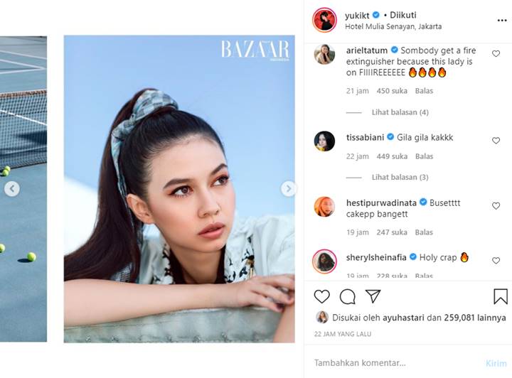 Yuki Kato Jadi Petenis Cantik di Sampul Majalah, Ariel Tatum \'Panggil\' Pemadam Kebakaran