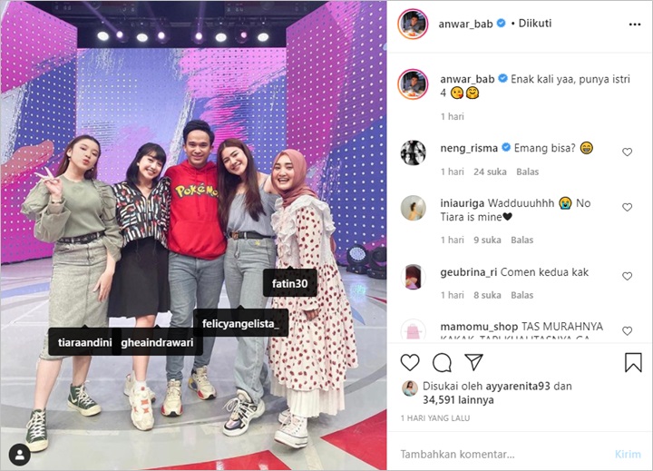 Anwar Sanjaya Berandai Punya 4 Istri Lewat Foto Ini Reaksi Sang Pacar Jadi Sorotan