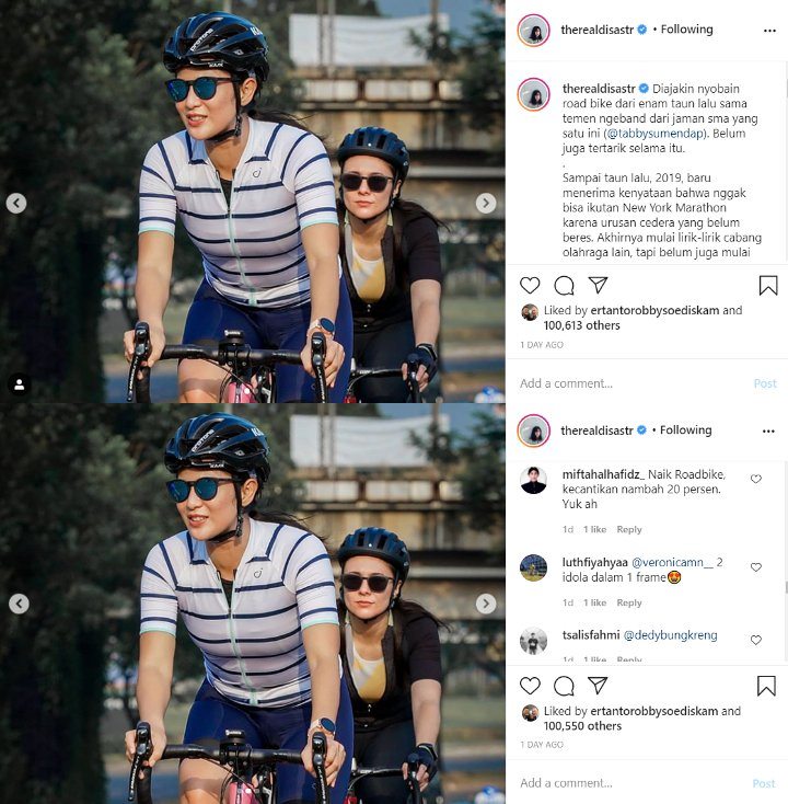 Ketika Dian Sastro dan Wulan Guritno Bersepeda Bareng, Netter: Dua Bidadari dalam Satu Frame