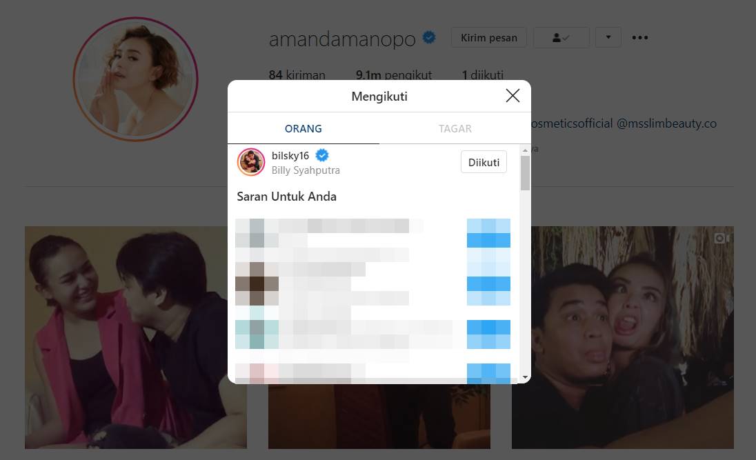 Tepis Isu Settingan, Ini Bukti Amanda Manopo Bucin Banget ke Billy Syahputra