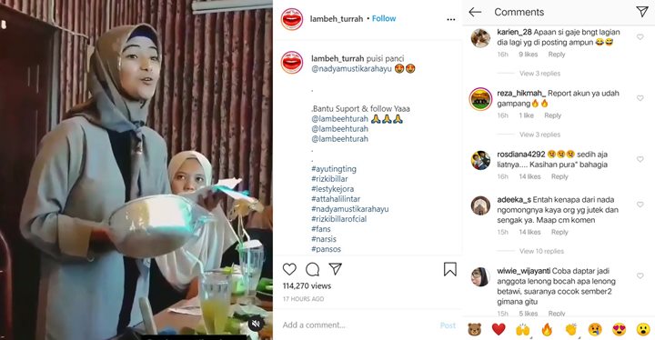 Nadya Istri Rizki DA Cekikikan Saat Bacakan Puisi, Diledek Lenong Bocah Hingga Pura-pura Bahagia