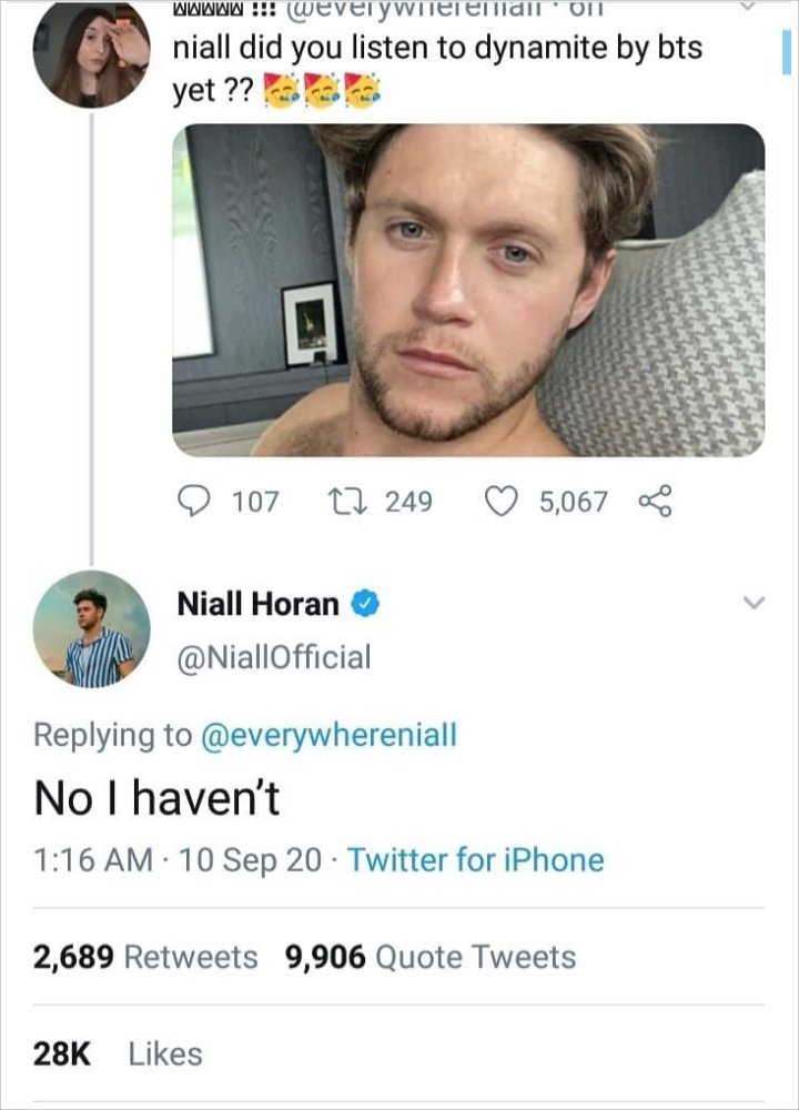Niall Diserang Fans BTS