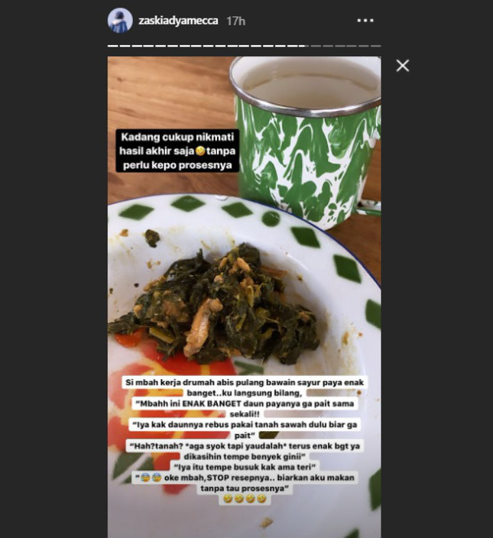 Nikmati Makanan Lezat, Zaskia Adya Mecca Shock Saat Tahu Resepnya