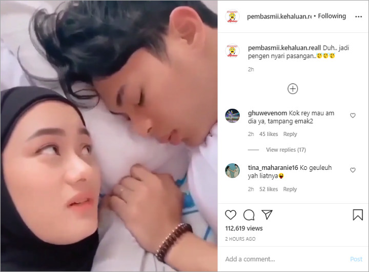 Dinda Hauw dan Rey Mbayang Lagi-Lagi Disindir Lebay Saat Pamer Kemesraan di Atas Ranjang