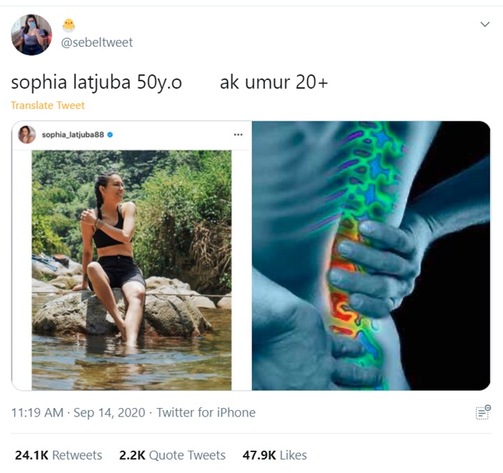 Potret Sophia Latjuba Viral di Twitter, Usianya Jadi Perbincangan