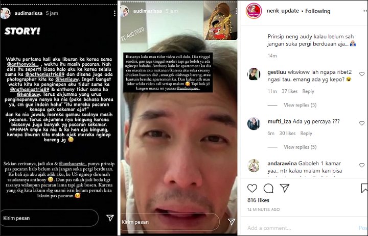 Audi Marissa Tolak Tidur Sekamar dengan Anthony  Xie  