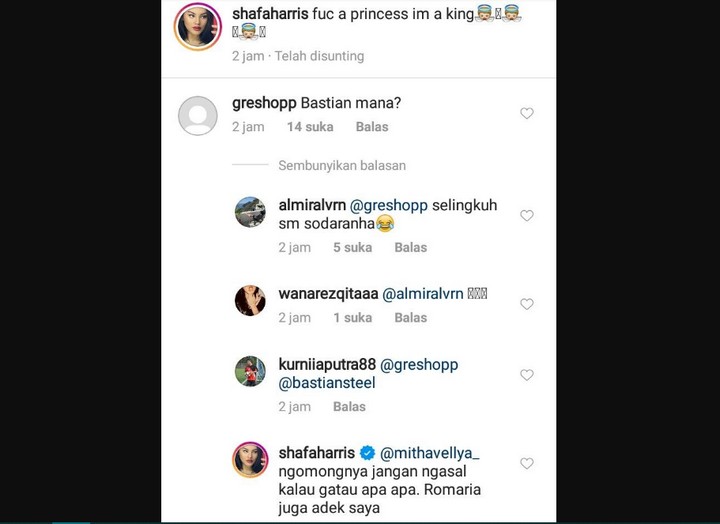 Bastian Steel Diisukan Selingkuh dengan Sepupu, Shafa Harris Beri Tanggapan Mengejutkan