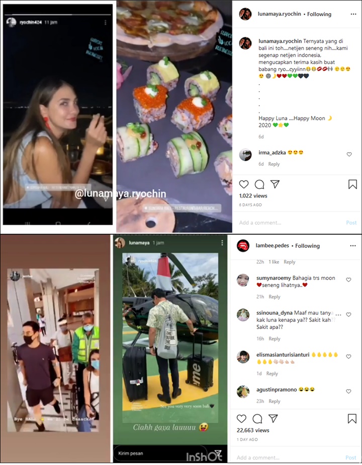 Foto Kencan Luna Maya-Ryochin