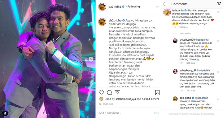 Rizki-Ridho DA Curhat Tak Kuat Dihujat Sampai Nangis, Komentar Iis Dahlia Malah Bikin Netter Emosi