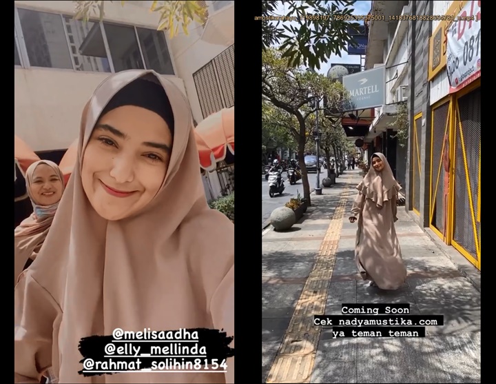 Gaya Nyebrang Cantik Istri Rizki DA