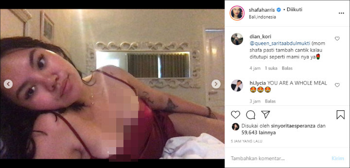 Putus Dari Bastian, Shafa Harris Tampil Seksi Di Atas Ranjang Sebut Tak Butuh Cinta