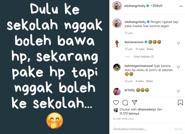 Choky Sitohang Ungkap Perbedaan Sekolah Sekarang dan Sebelun Pandemi