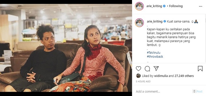 Indah Permatasari dan Arie Kriting