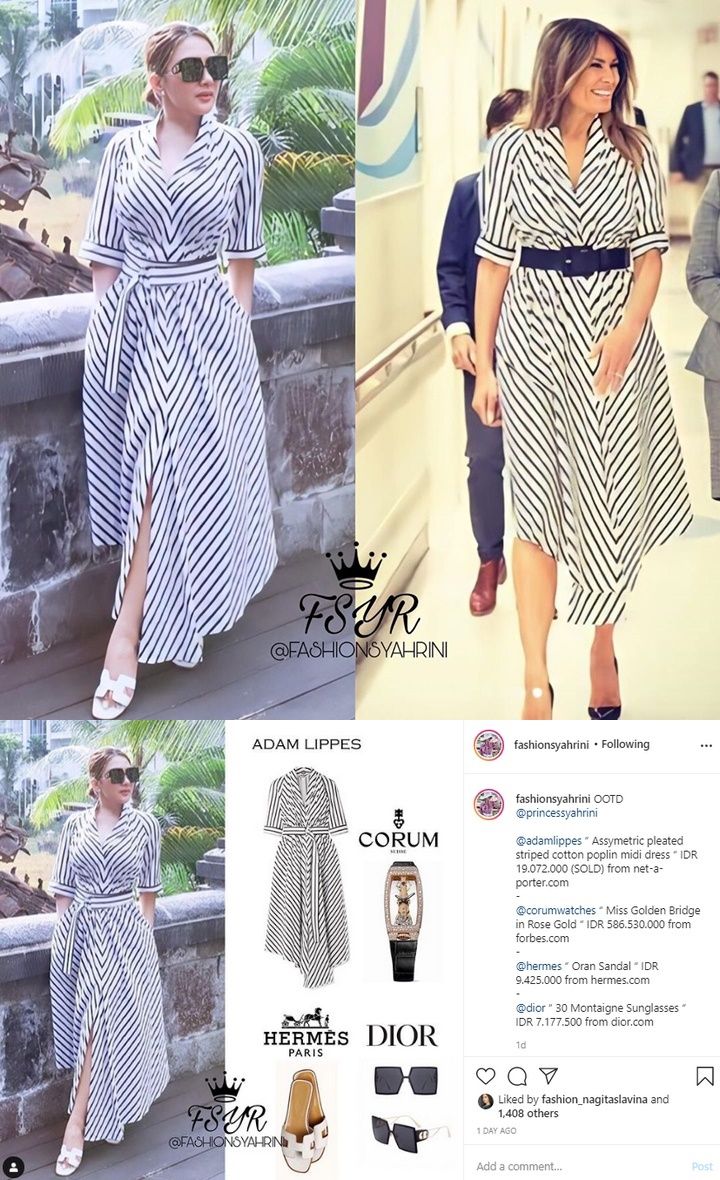Harga OOTD Syahrini embaran Istri Trump