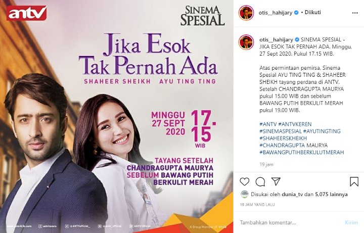 Bikin Baper, Ayu Ting Ting dan Shaheer Sheikh Jadi Sepasang Kekasih di \'Jika Esok Tak Pernah Ada\'