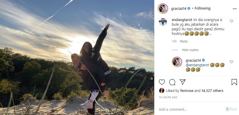 Gracia Indri Pamer Foto Digendong Pria, Ramalan Soal Sosok Pacar Bule Terbukti?