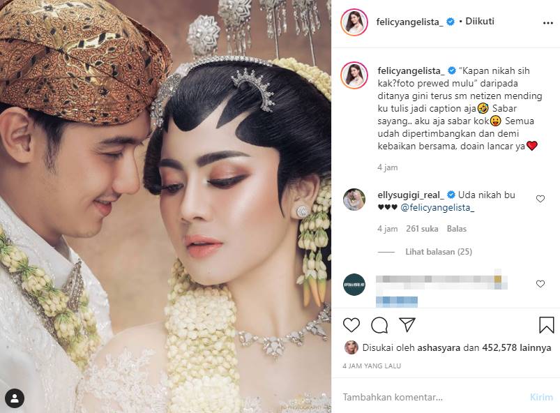 Felicya Angelista Jawab Pertanyaan Soal Kapan Nikah, Komentar Ely Sugigi Bikin Kesel