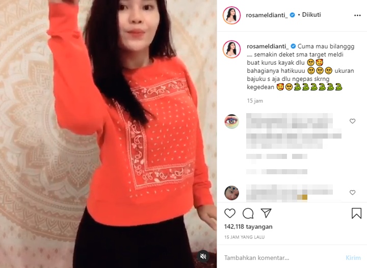 Ngaku Makin Kurus, Rosa Meldianti Sombongkan Baju Ukuran S Sudah Kebesaran