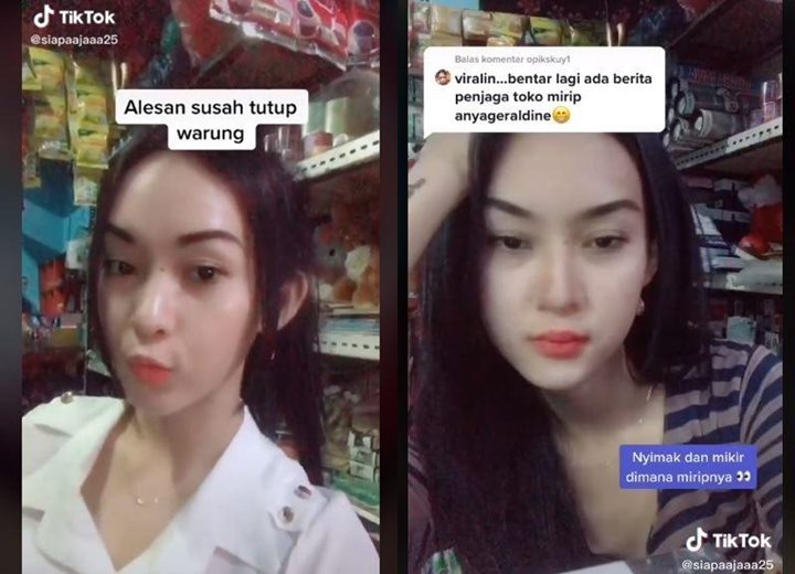 Senasib dengan Boy William, Anya Geraldine Juga Punya \'Kembaran\' Cantik Penjaga Warung