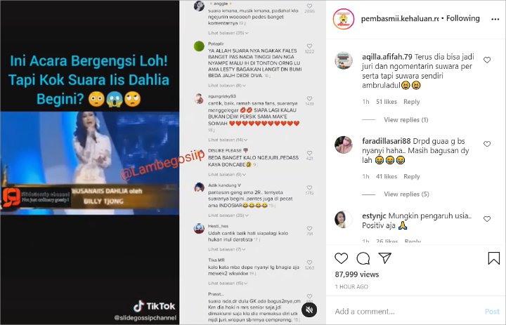 Heboh Suara Fals Iis Dahlia Nyanyi di Acara Bergengsi, Netter Nyinyiri Soal Komentar Pedas
