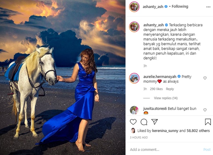 Ashanty Tulis Cpation Sindiran Menohok, KOmentar Aurel Disorot