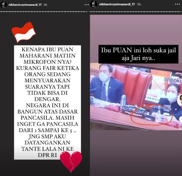 Nikita Mirzani Kritik Puan Maharani Matikan Mikrofon, Tante Lala Terseret