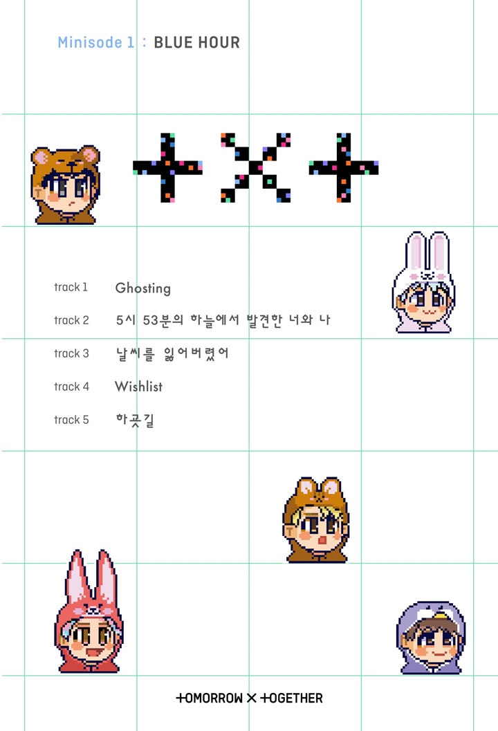 TXT Rilis Poster Tracklist Pixel-art Lucu Untuk Album ...