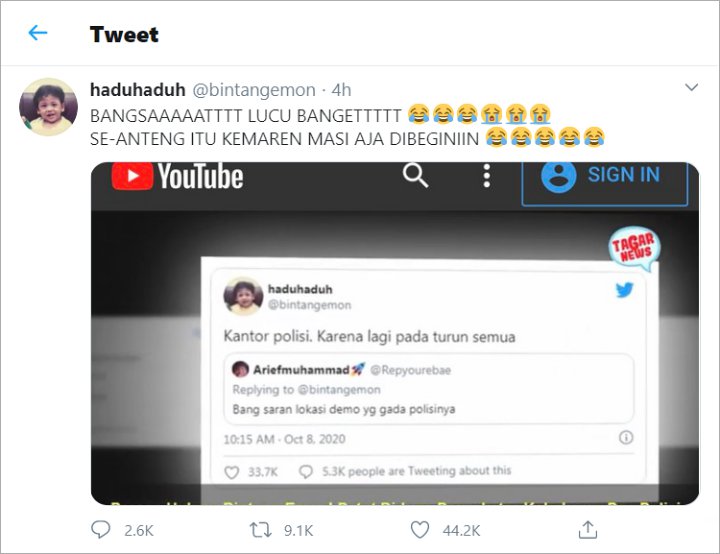 Bintang Emon Santai Dituduh Jadi Provokator Aksi Demo, Bagi Tips Terhindar dari Jerat UU ITE