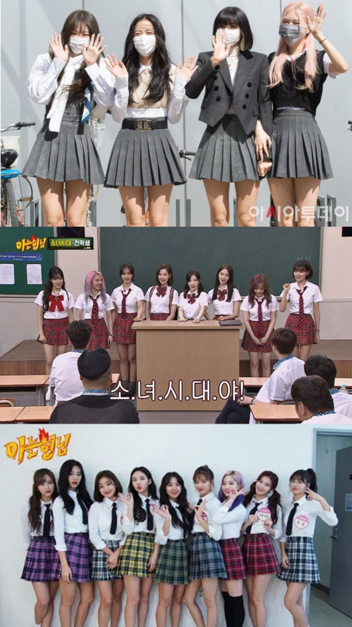 Seragam Sekolah Girl Grup di \'Ask Us Anything\' Jadi Perbincangan, Mana Favoritmu?