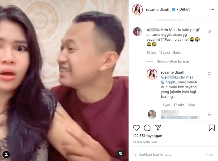 Rosa Meldianti Bantah Selalu Bayar Tagihan Saat Kencan dengan Sang Kekasih