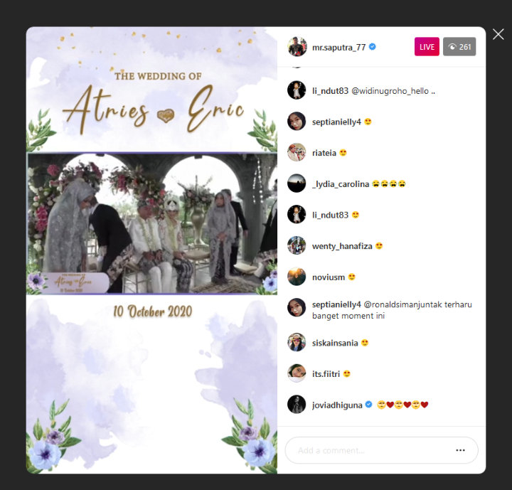 Pernikahan Atries Angel-Eric Saputra