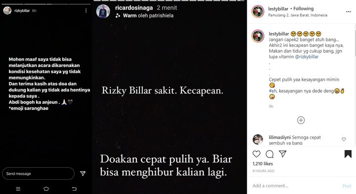 Rizky Billar Dilarikan ke Rumah Sakit Karena Kelelahan, Begini Kondisinya Sekarang