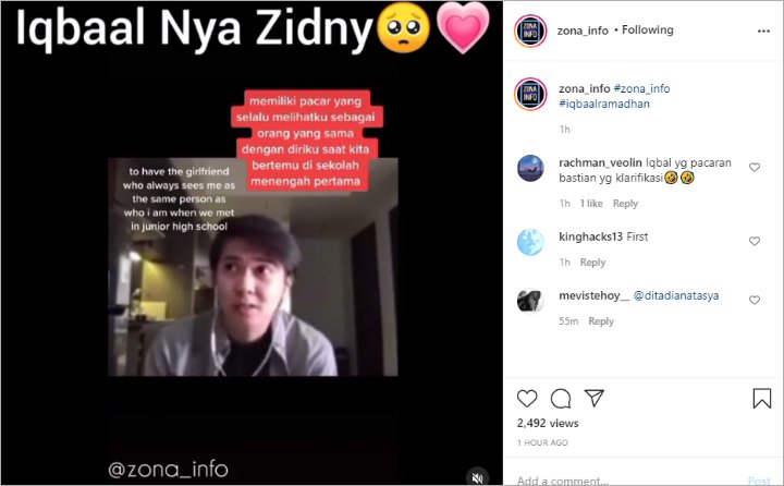 Blak-blakan, Iqbaal Ramadhan Ungkap Perilaku Zidny Lathifa yang Bikin Jatuh Cinta