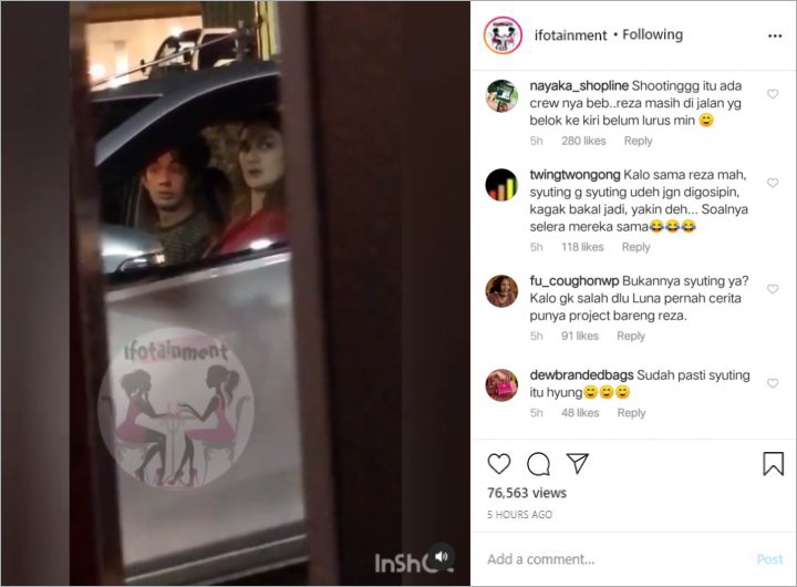 Heboh Reza Rahadian dan Luna Maya Kepergok Berduaan di Dalam Mobil, Netter Malah Yakini Hal Ini