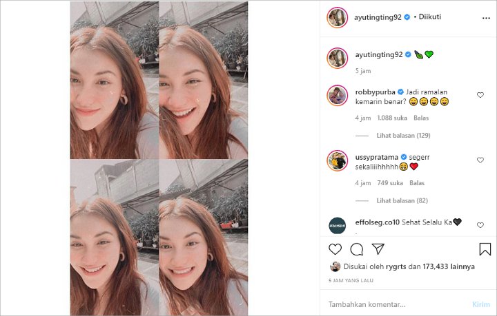 Ramalan Soal Jodoh Ayu Ting Ting Terbukti, Robby Purba Beri Reaksi Ini