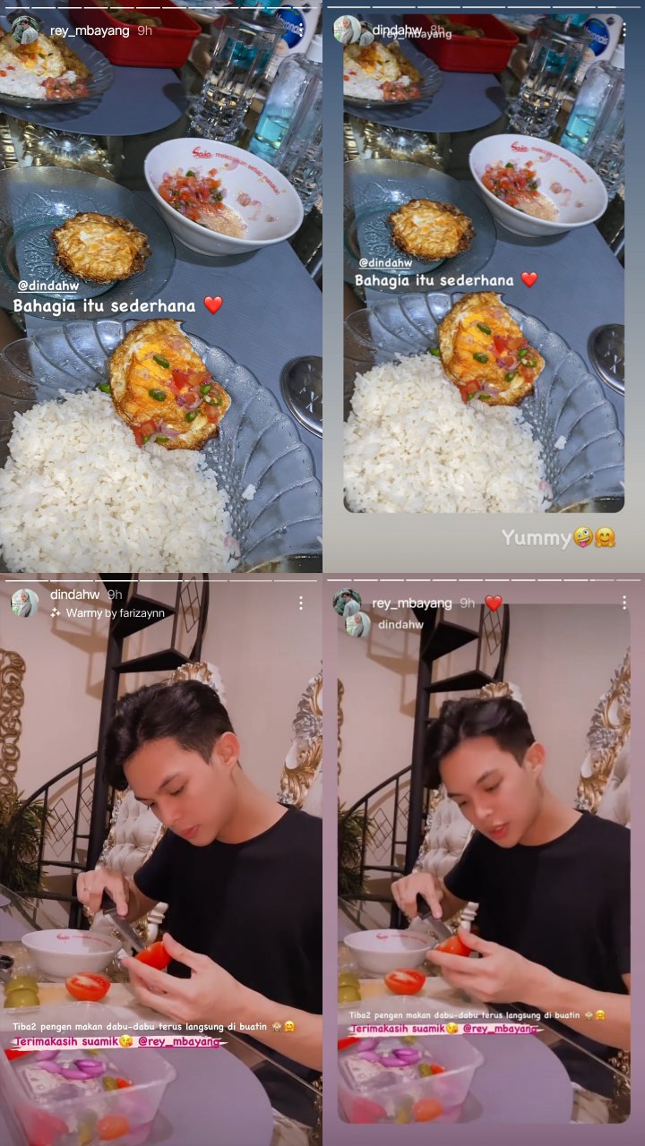 Dinda Hauw dan Rey Mbayang Pamer Kesederhanaan Makan Telur Ceplok dengan Sambal, Tuai Reaksi Sinis?