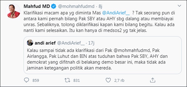 Klarifikasi Dalang Demo
