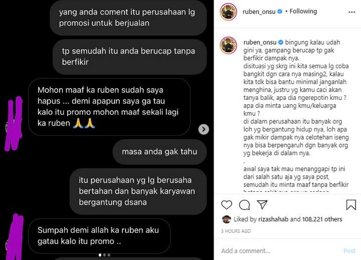 Ruben Onsu Marahi Haters