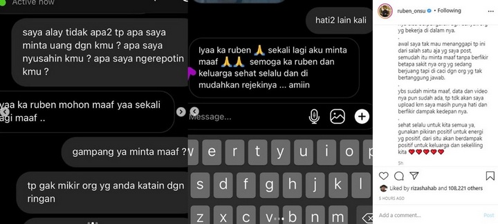 Ruben Onsu Bongkar Chat Haters