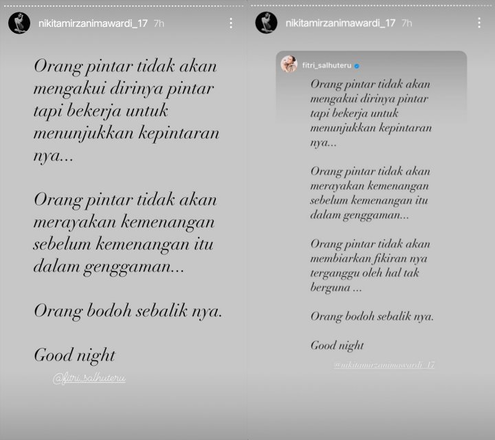 Nikita Mirzani Sentil Orang Bodoh Kebanyakan Pamer dan Cuma Omdo, Sindir Elza Syarif?