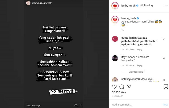Olla Ramlan vs Pengkhianatan