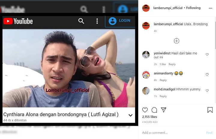 Lutfi Agizal Sindir Balik Putri Iis Dahlia, Foto Saat Jadi \'Brondong\' Cynthiara Alona Beredar