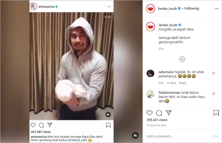 Heboh Kabar Istri Raditya Dika Telah Melahirkan Anak Kedua, Ternyata Ini Faktanya